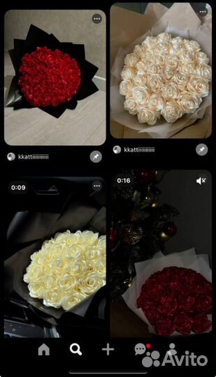 Букеты на заказ, розы атласных лент, бабочек