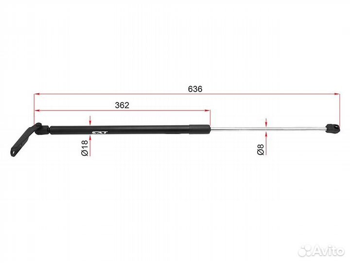 Амортизатор крышки багажника nissan note E12 13- L