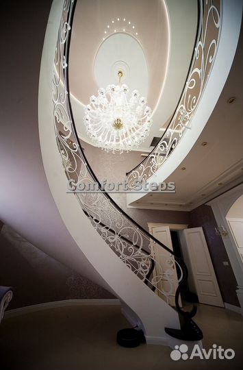 Обшивка бетонного каркаса лестниц