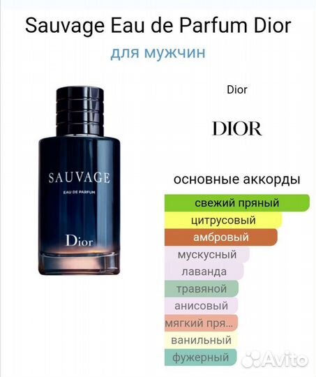 Sauvage Eau de Parfum Dior 100 мл