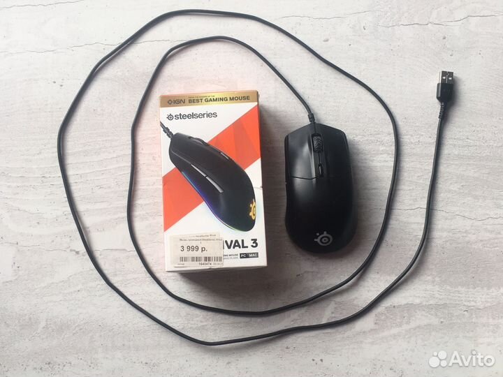 Игровая компьютерная мышь steelseries rival 3