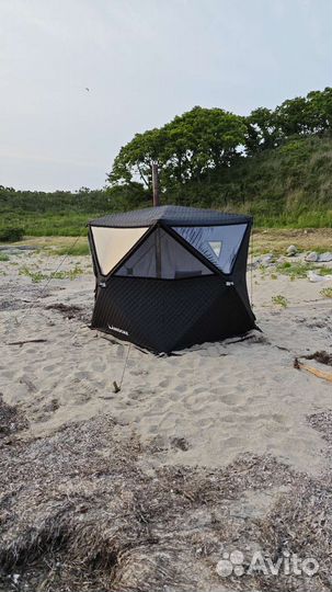 Мобильная баня с панорамным видом автомат