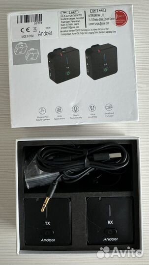 Микрофон беспроводной с петличкой. Andoer mx5