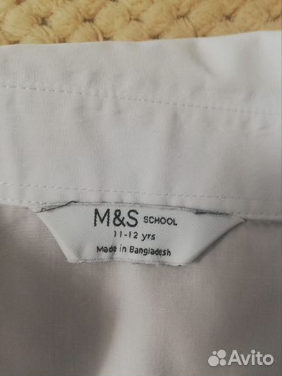 Блузка Рубашка белая Marks Spencer