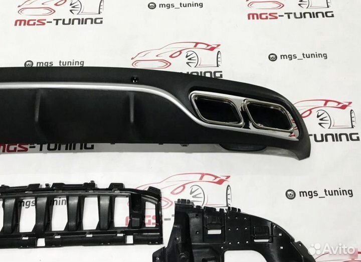 Диффузор хром насадки C-Coupe c205 C63 AMG