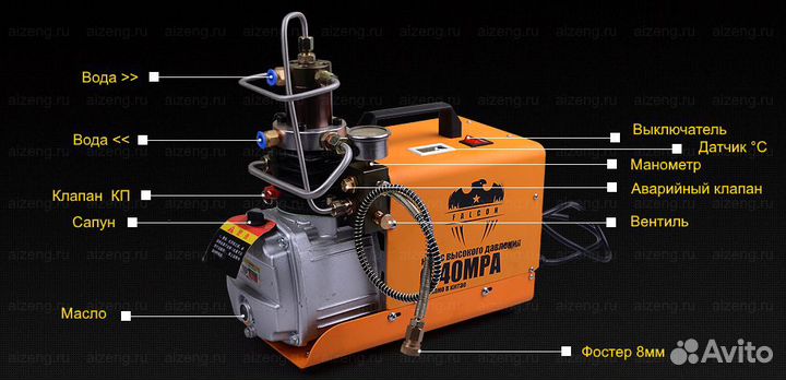 Компрессор для PCP насос баллон для пейнтбола вд F