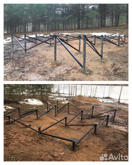 Фундамнт на винтовых сваях