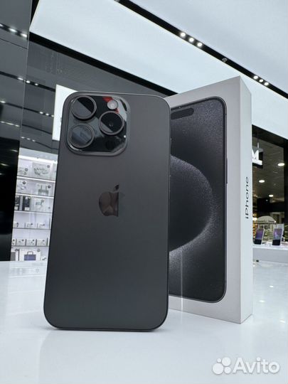 iPhone 15 Pro Max 256 гб черный титан (1sim+eSim)
