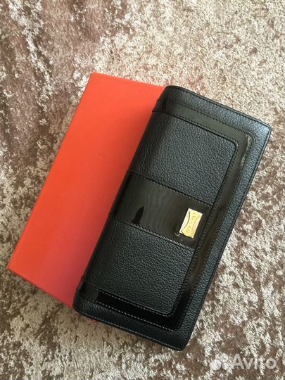 Кошелек женский натуральная кожа черный, ремонт