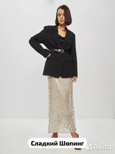 Юбка длинная с пайетками