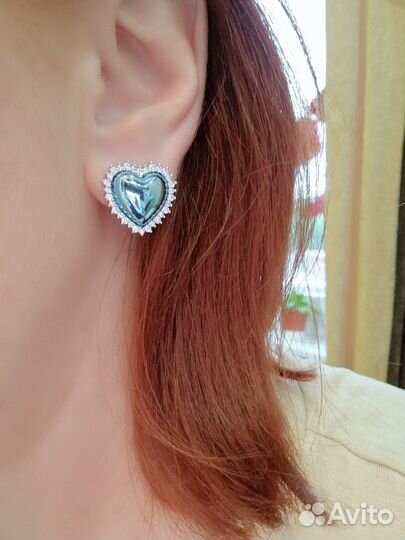 Серьги сердечки