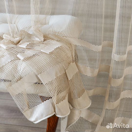 Тюль фрида крем готовый на окна пошив