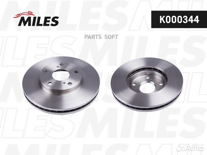 Miles K000344 Диск тормозной toyota avensis 01/cam