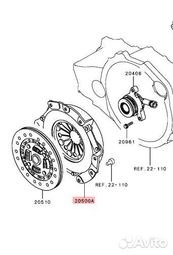 Корзина сцепления в сборе outlander'03