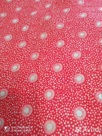 Фланель СССР красн. мелкий орнам100 проц.х/б