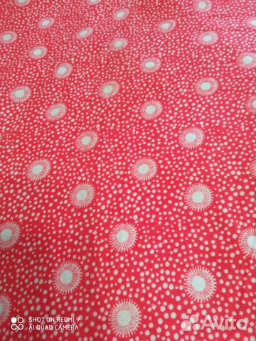 Фланель СССР красн. мелкий орнам100 проц.х/б