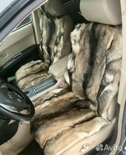 Меховые накидки волк комплект