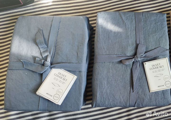 HM home постельное бельë 200*200 лëн Premium