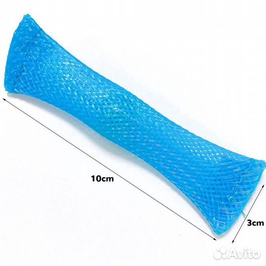 Антистресс мраморный шарик в плетеной сетке черный