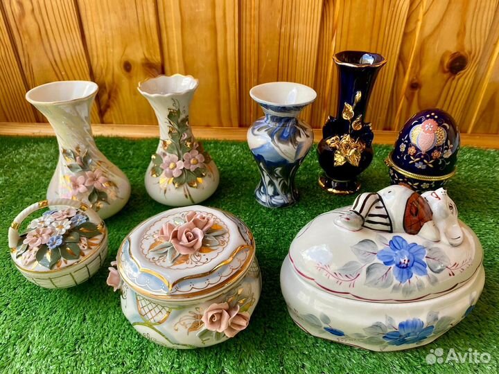 Ваза Фарфор Кисловодск Шкатулка. СССР