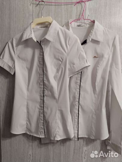 Рубашка белая для девочки 11-13 лет