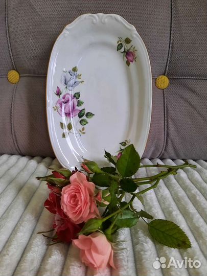 Блюдо фарфоровое винтаж Польша