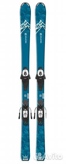 Горные лыжи Salomon E Qst Max Jr M 130см+ ботинки