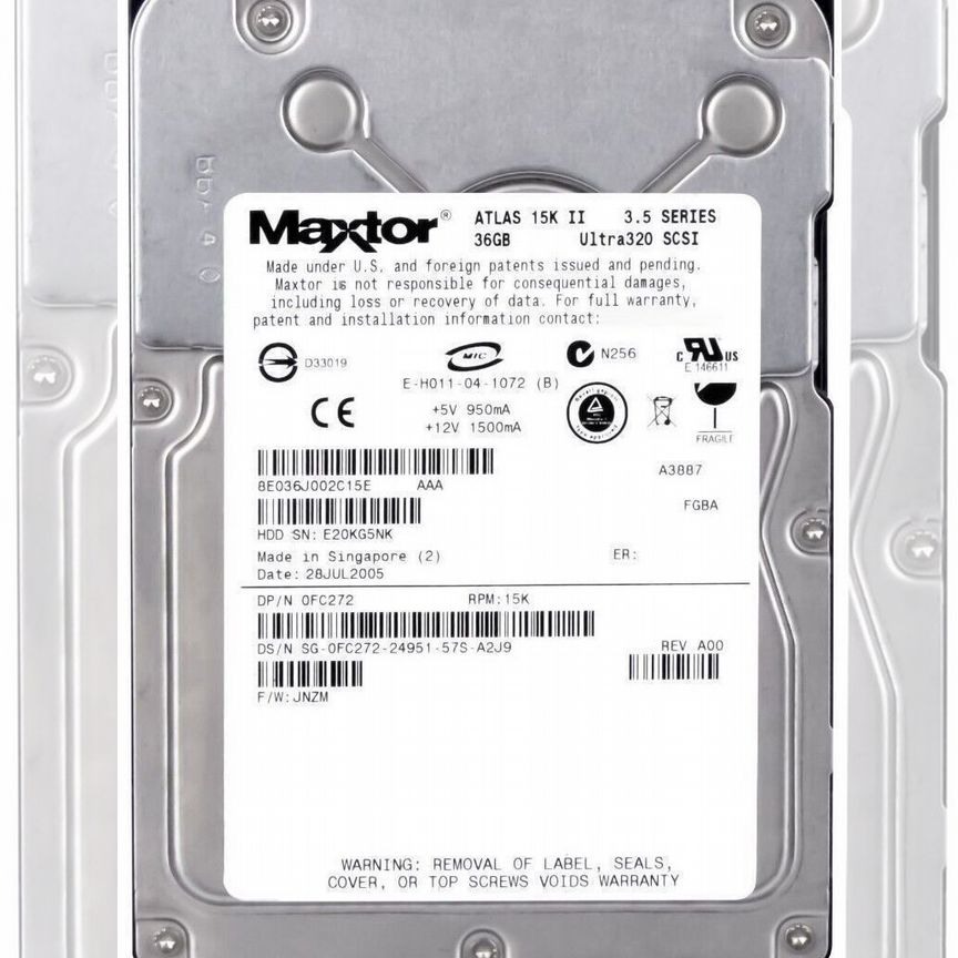[8E036J0] Жесткий Диск Maxtor 36gb U320scsi 3.5" Hdd 8e036j0