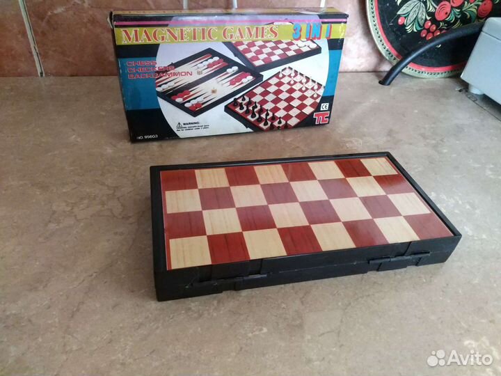 Игра настольная Магнитный набор: шашки, нарды