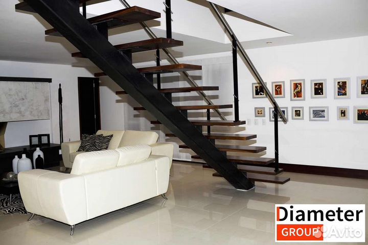 Установка Г образной лестницы из трубы