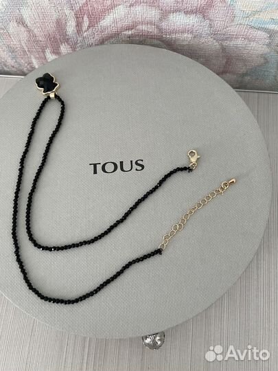 Подвеска Мишка из оникса под золото