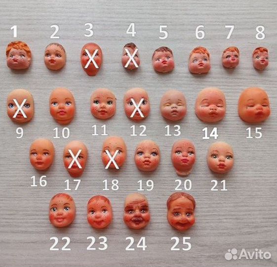 Личики для ватных игрушек