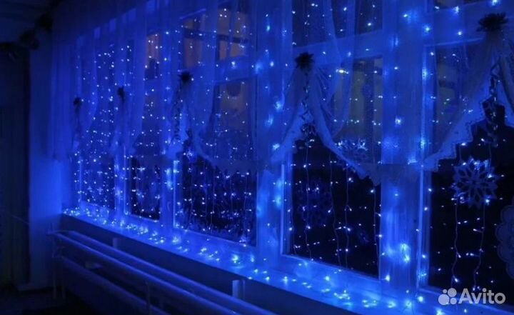 Гирлянда штора 3 на 3 метра