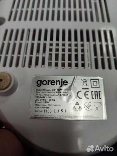 Редуктор для мясорубки gorenje