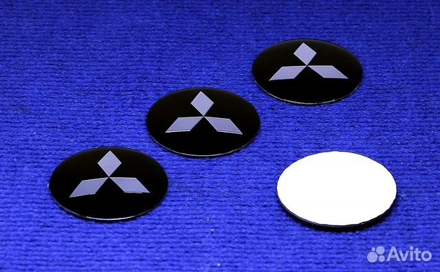Комплект 3D наклеек диска Mitsubishi 56 65 мм