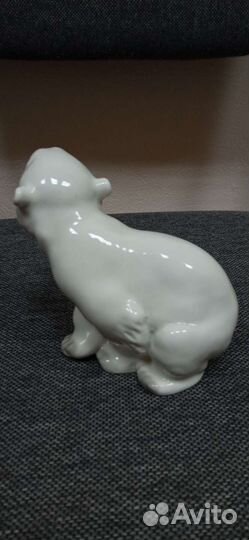 Фарфоровая статуэтка медведь лфз