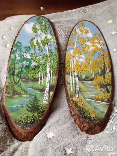 Картина на спиле дерева