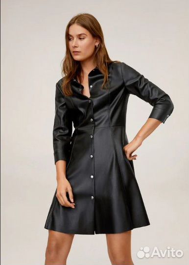 Платье кожаное Mango