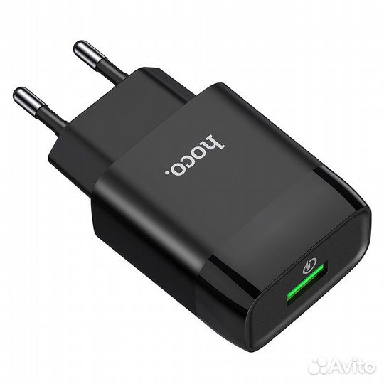 Зарядное устр. hoco C72Q Glorious QC3.0 18W черный