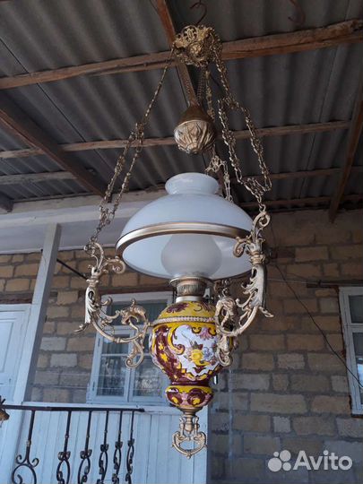 Люстра старинная бронза