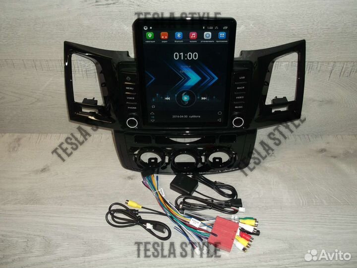 Магнитола Toyota Fortuner Tesla Android