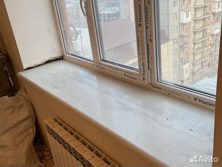 Подоконники мрамор из бетона (мраморная крошка)