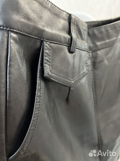 Кожаная юбка карандаш