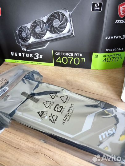 Новая видеокарта MSI RTX 4070TI ventus 3X 12GB