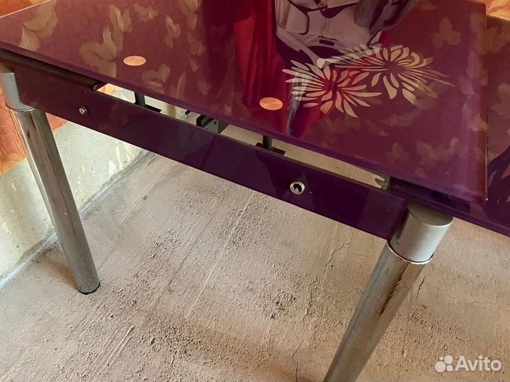 Стол стеклянный бу