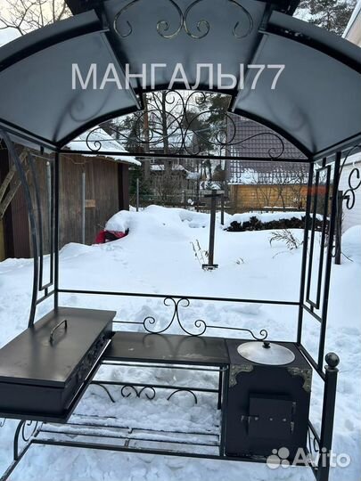 Мангал с крышей