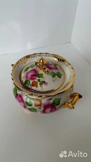 Гжель сахарница фарфор