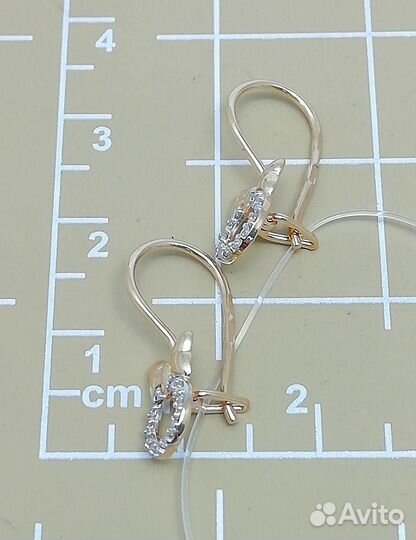 Золотые золотые серьги детские из красного золота