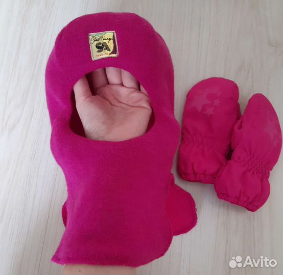 Шапка и варежки на 2-3 года