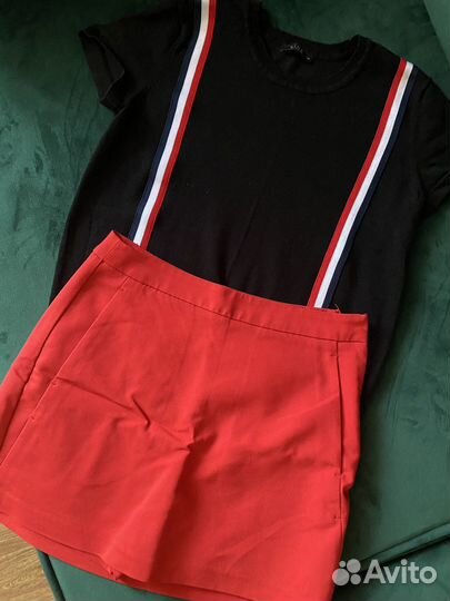 Комплект юбка-шорты и кофта